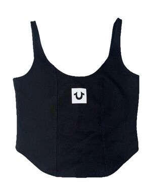 True Religion Black Logo Tank Top small